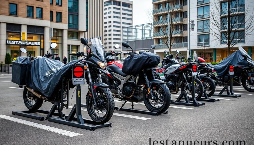 équipement stationnement moto