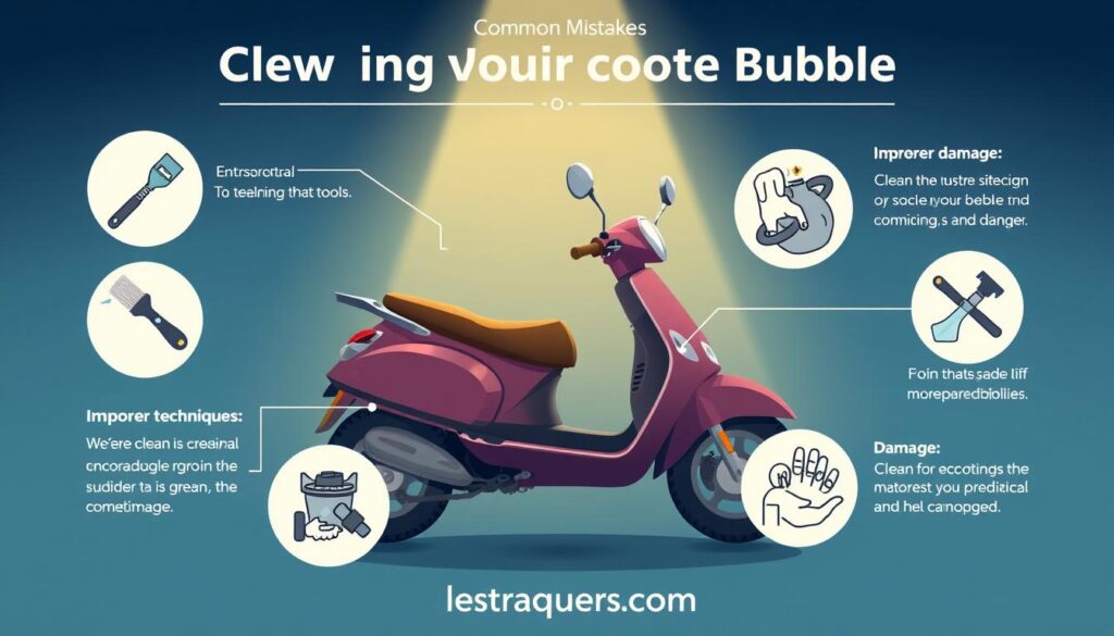 erreurs nettoyage bulle scooter