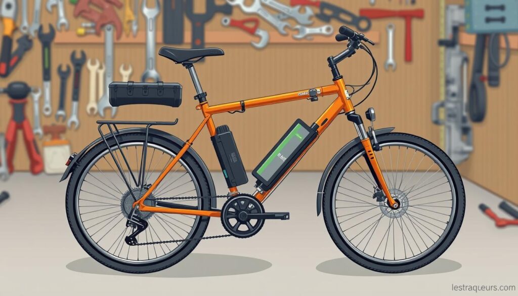 étapes conversion vélo électrique