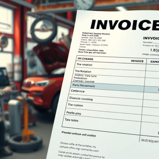 comment faire une facture automobile
