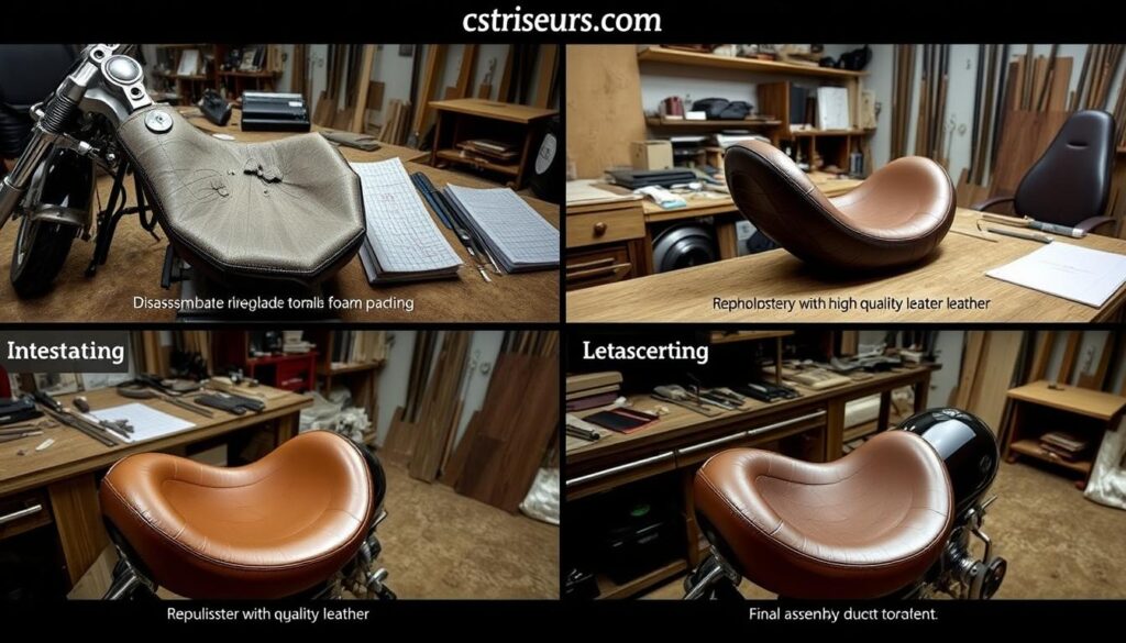 processus réfection selle moto