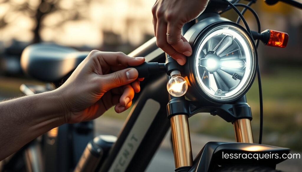 remplacement ampoules vélo