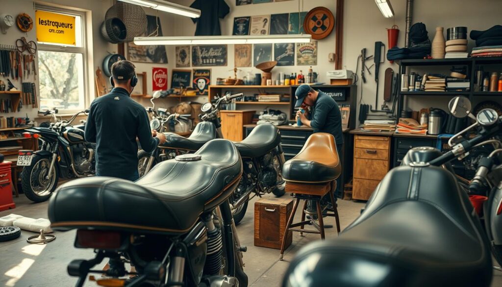 service de rénovation selle moto