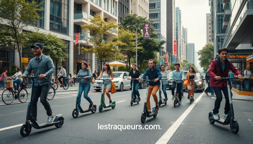 usage urbain trottinette urbaine circulation trottinette